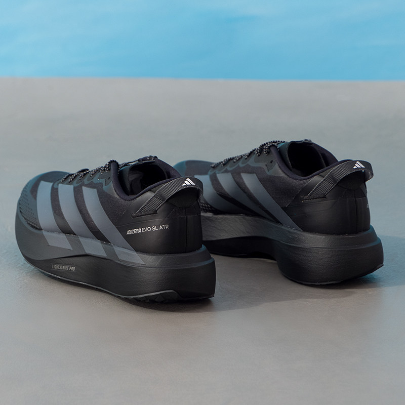 阿迪达斯ADIZERO EVO SL ATR M跑步鞋男鞋新建运动鞋黑色竞速跑鞋图片