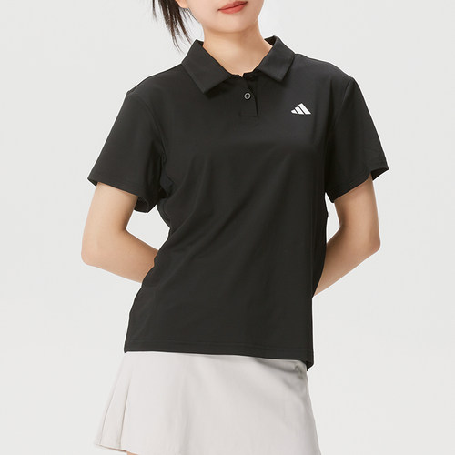 阿迪达斯短袖女2026新款网球运动POLO短袖女士休闲T恤上衣JZ4924