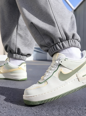 耐克女鞋官方正品Nike Air Force1AF1空军一号板鞋白绿休闲运动鞋