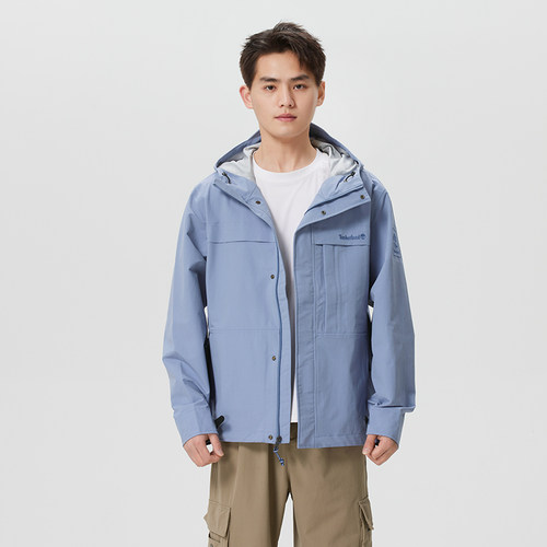 Timberland添柏岚夹克男款户外休闲连帽冲锋外套男A445F