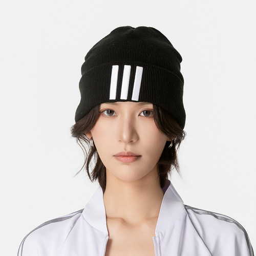 阿迪达斯套头毛线帽子男帽女帽运动帽26新款户外保暖休闲帽JM3064
