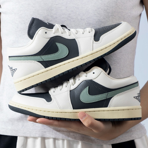 耐克Air Jordan 1春季新款AJ1女鞋运动复古休闲篮球鞋黑绿 DC0774