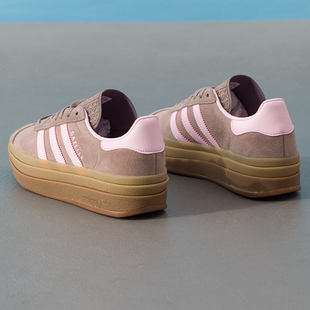 阿迪达斯（adidas）三叶草女鞋 秋冬新款运动轻便T头鞋厚底板