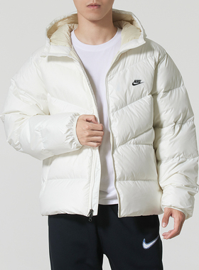 NIKE耐克羽绒服女款白色保暖外套官方正品新款WINDRUNNER轻薄衣服