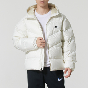 NIKE耐克羽绒服女款白色保暖外套官方正品新款WINDRUNNER轻薄衣服