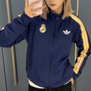 Adidas阿迪达斯外套男装 新款 潮服皇马系列美式 足球复古外套 26春季