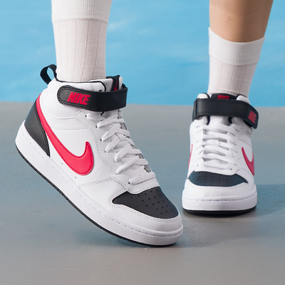 NIKE耐克女鞋板鞋2025秋季COURT魔术贴大童鞋运动鞋休闲鞋CD7782