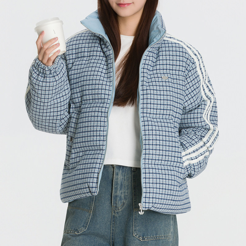 阿迪达斯女装运动服2026冬季保暖羽绒服宽松版型可叠穿休闲外套女