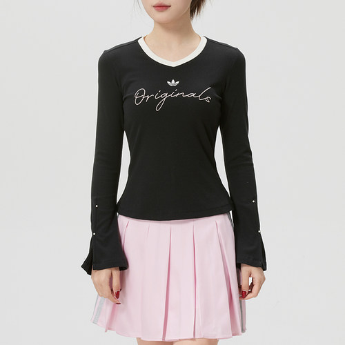 阿迪达斯三叶草 2026新款女装时尚潮流运动服休闲长袖T恤KS2381