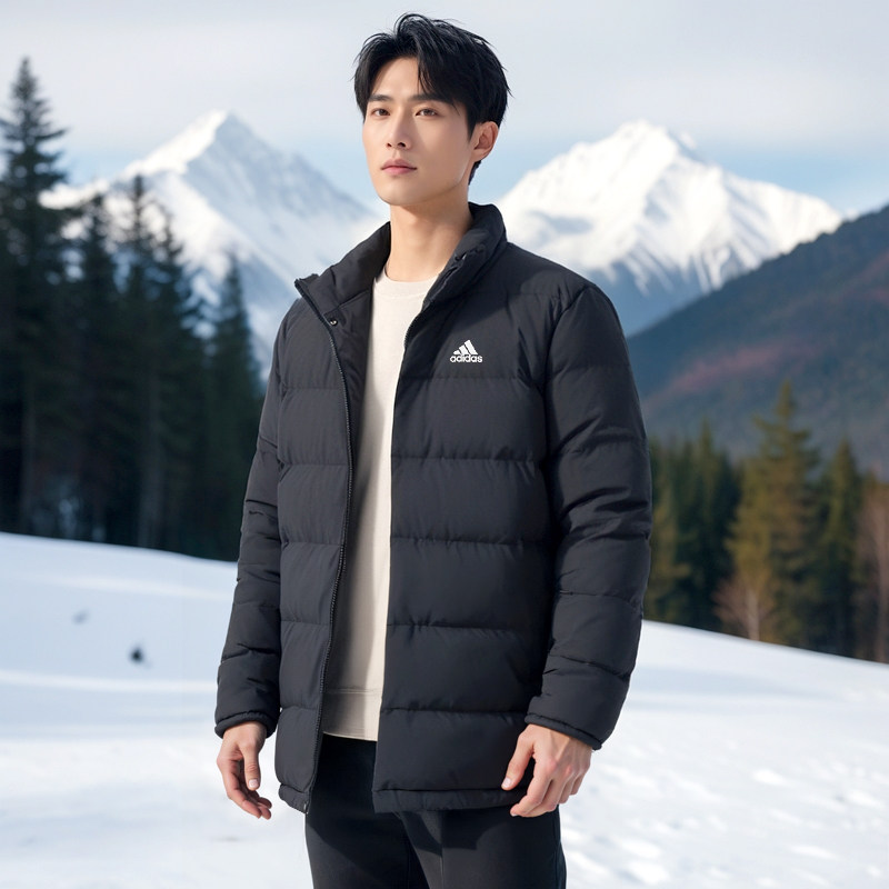 官方正品阿迪达斯羽绒服男装25秋冬新款运动服休闲保暖棉羽外套男