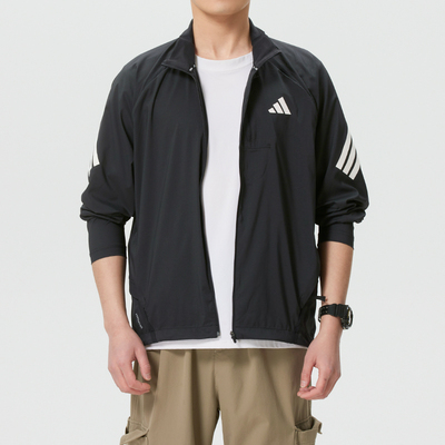 adidas阿迪达斯男装梭织夹克外套26春季新款跑步运动服休闲JZ7717