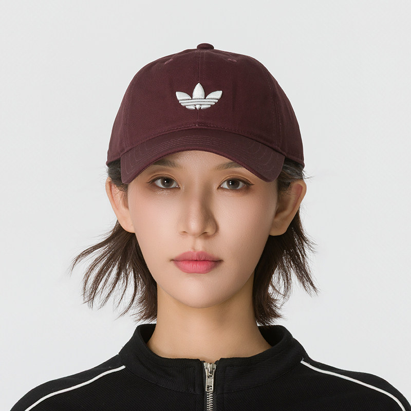 阿迪达斯男女款棒球帽2026新款潮流刺绣三叶草徽标休闲运动帽子图片