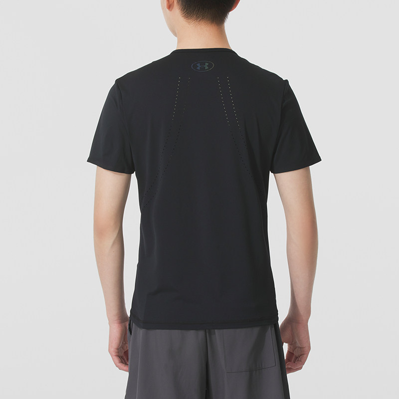 安德玛（Under Armour）男装短袖 春季运动服跑步训练透气圆