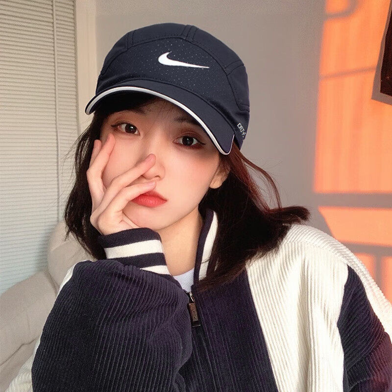 NIKE耐克男女帽26夏季新款鸭舌帽黑色鸭舌帽软顶透气运动帽FB5681