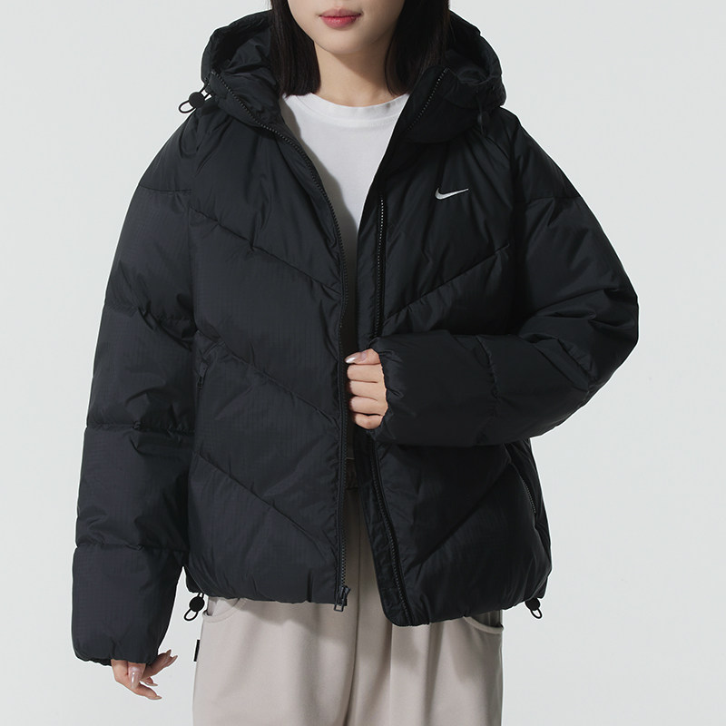 NIKE耐克黑色羽绒服女士2025冬季新款运动服休闲外套保暖HV5236男