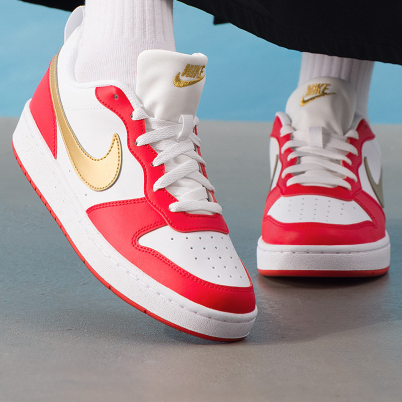 Nike耐克官方板鞋休闲鞋低帮女鞋运动鞋COURT本命新年款婚鞋红色,运动鞋new,童鞋/青少年鞋,淘宝优惠券,粉丝福利购,淘宝优惠卷