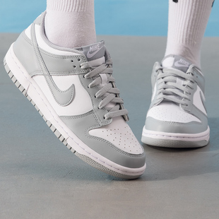 NIKE耐克板鞋女鞋大童鞋 25夏新款DUNKLOW运动板鞋低帮透气休闲鞋