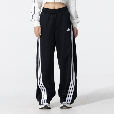 adidas阿迪达斯秋季女裤直筒宽松休闲运动舒适针织长裤KE5802