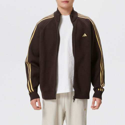 阿迪达斯外套男装2026春季新年款运动休闲宽松针织开衫夹克KE4060