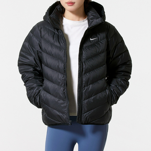Nike耐克女子羽绒服冬季新款轻盈保暖连帽运动排骨外套HV5106-010