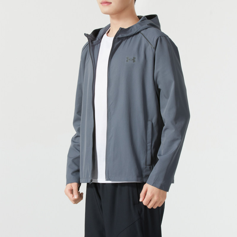 安德玛UA男装秋季跑步健身训练运动外套快干梭织连帽夹克上衣,运动服/休闲服装,运动茄克/外套,淘宝优惠券,粉丝福利购,淘宝优惠卷