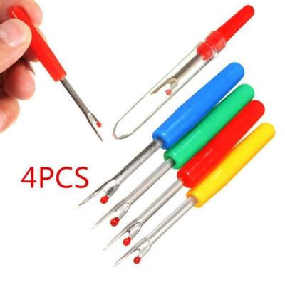 4pcs plastic handle craft thread cutter seam ripper stitch u