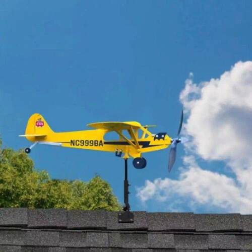 Outdoor Weathervane Creative Burr Free Iron Art 3D Airplane
