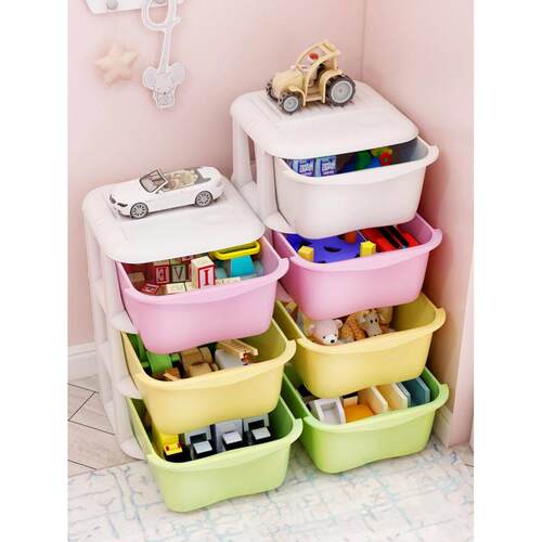 White storage box kitchen tea table material storage basket
