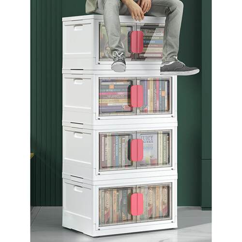 Foldable transparent clothing storage box折叠透明衣物收纳箱