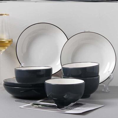 high quality 18-piece set of bowls and plates ceramic bowls