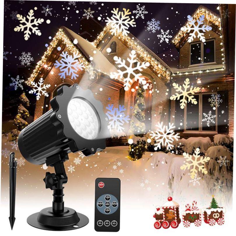 Snowflake Lamp Remote Control Outdoor Lawn Garden Christmas