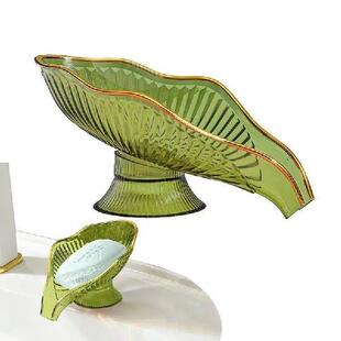 Draining Soap Dish Leaf Shape Soap Box Easy Cleaning Soap