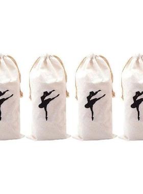 4 Pcs Accessories for Girls Canvas Drawstring Ballet Pointe