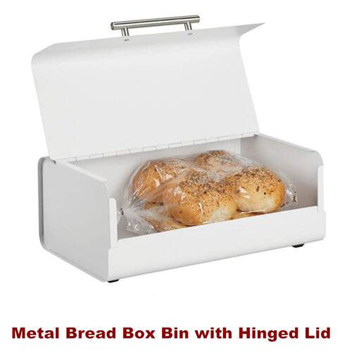 Metal Bread Box Bin Storage Container Kitchen Countertop