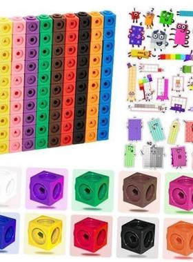 100pcs Numberblocks Multilink Linking Counting Cubes Snap