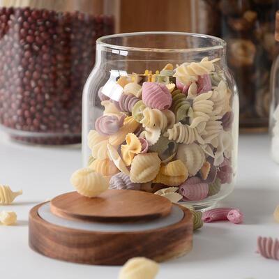 Glass storage jar sealed bottle canister multigrain coffee