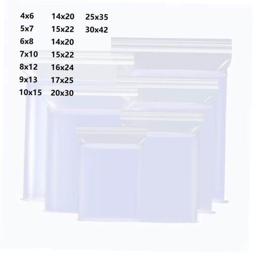 Zip Lock Plastic Bags Transparent Packaging Poly Ziplock Bag