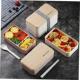 Double Wooden Layer Microwave Lunch Box Bento Portable