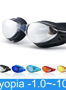 Myopia Swimming Glasses Prescription -1.0~-10 Waterproof Ant