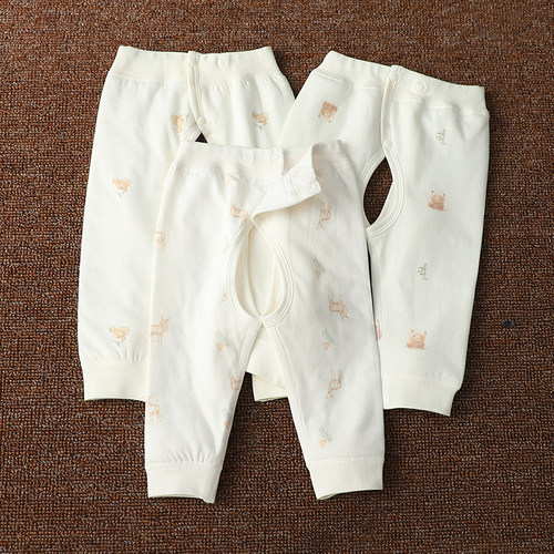 新生儿保暖裤子秋冬宝宝薄棉秋裤