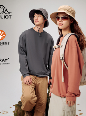 伯希和户外速干T恤女新款Polygiene抑菌排汗TORAY抗皱长袖上衣男