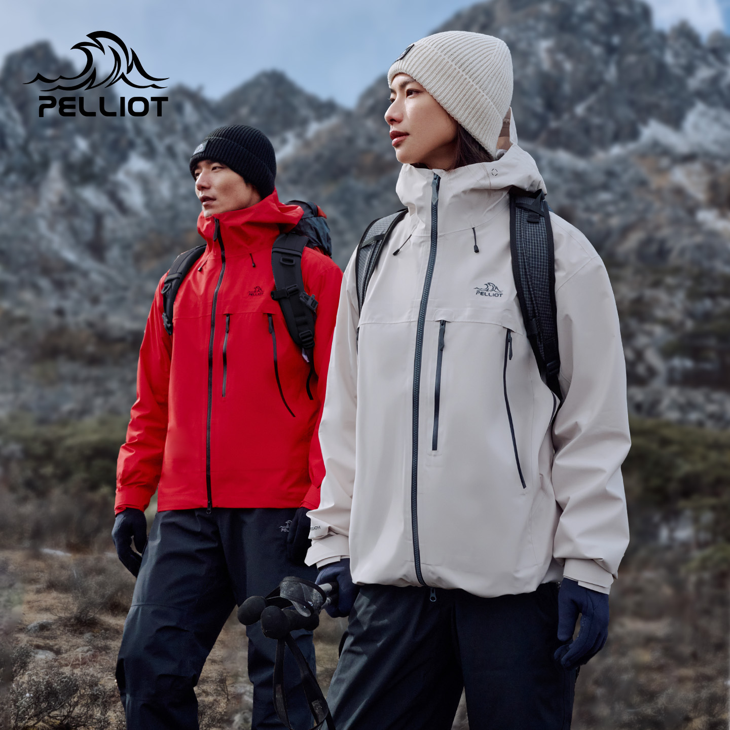 伯希和硬壳冲锋衣户外防雨登山服