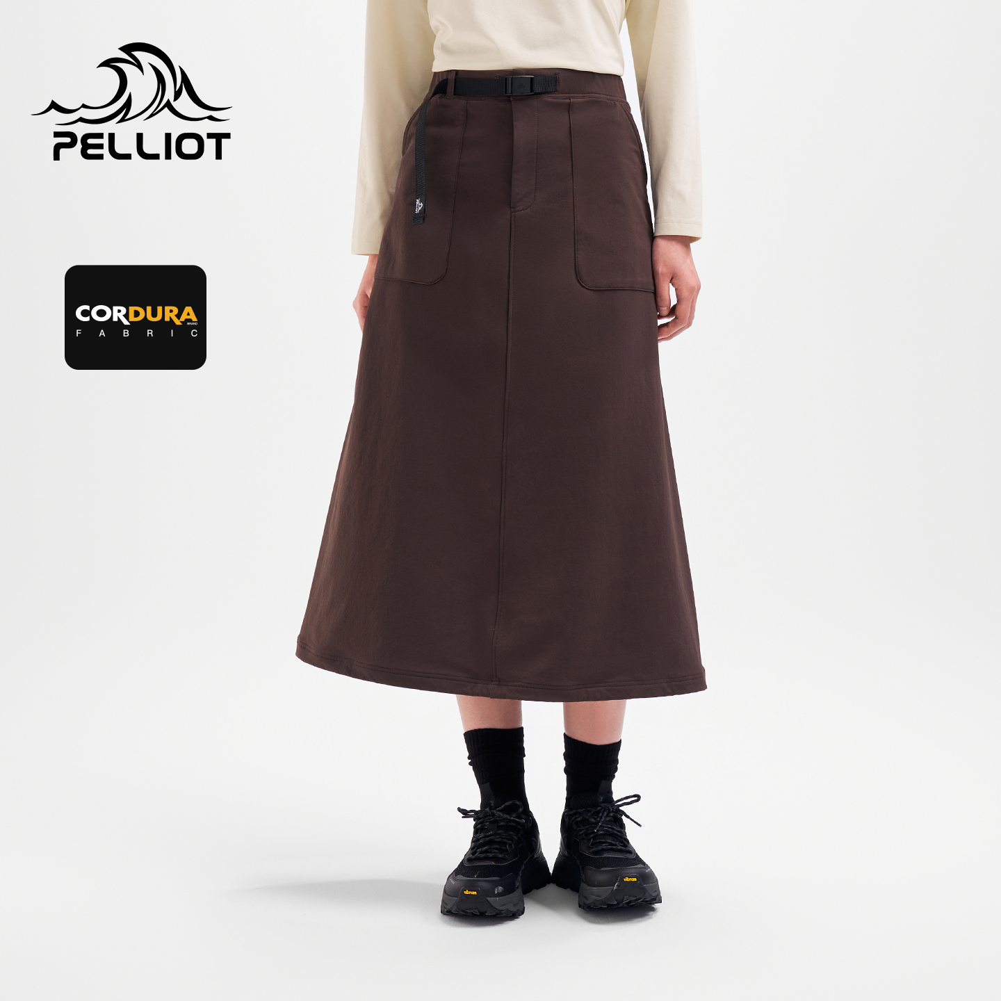 【山系】伯希和户外半身裙女秋季新款CORDURA大裙摆耐磨运动长
