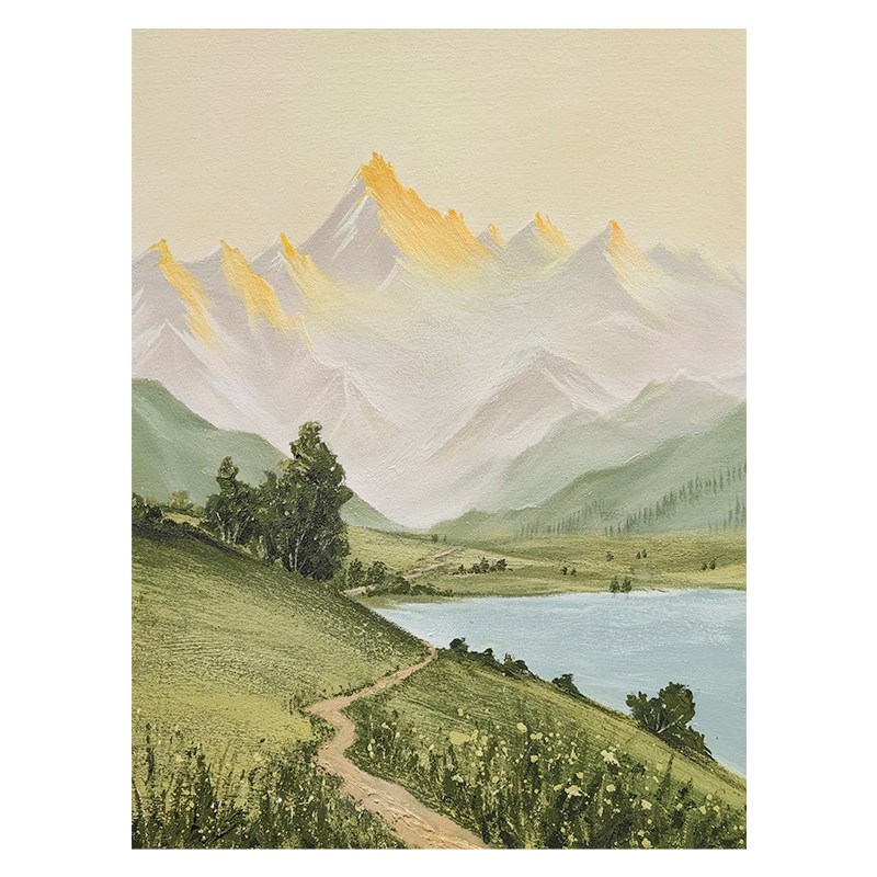 速发HESD.T手绘油画《追光之旅》侘寂风装饰画客厅背景墙挂画抽象