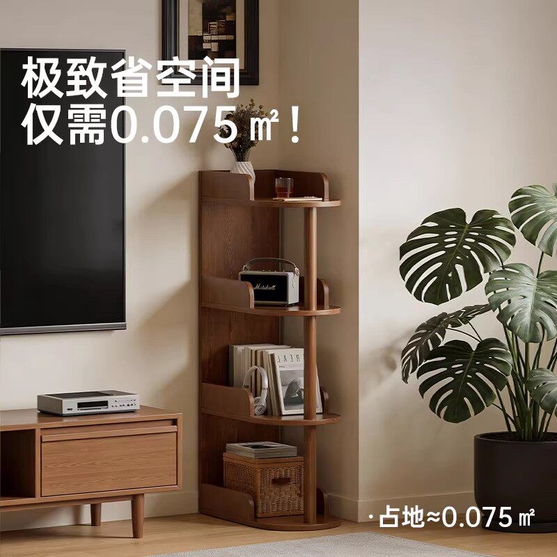 速发沙发边几创意迷你收纳实木家用客厅床头置物架侧边柜简易超窄