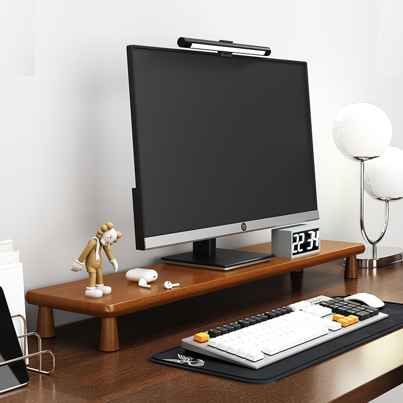 速发增支架实木底座台式电脑屏幕垫高物架子宿舍好物桌面置高架