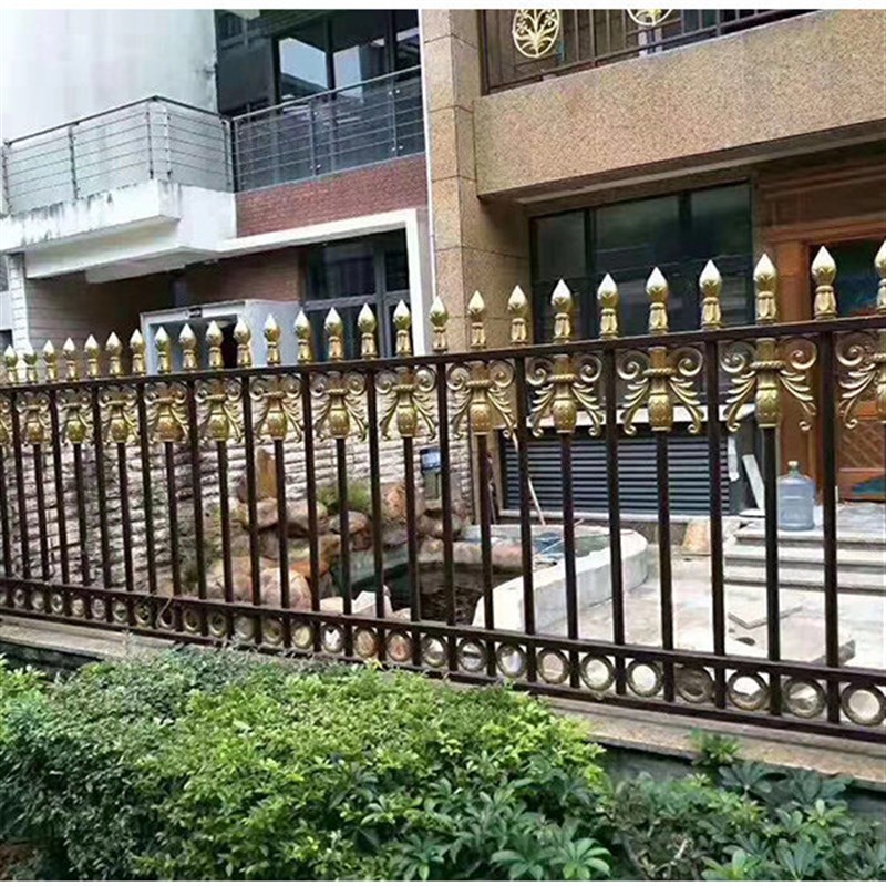 速发围墙护栏小区学校铁艺栅栏栏杆可配套工厂大门室外护栏围栏