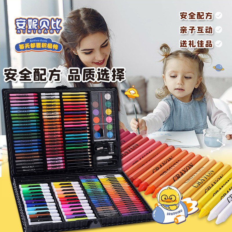 速发儿童棒生画笔套装绘画画具画文套装工具水彩油画学笔