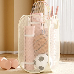 速发健身器材收纳筐篮球家动用品桶瑜伽垫球类球架箱运用置物架篮