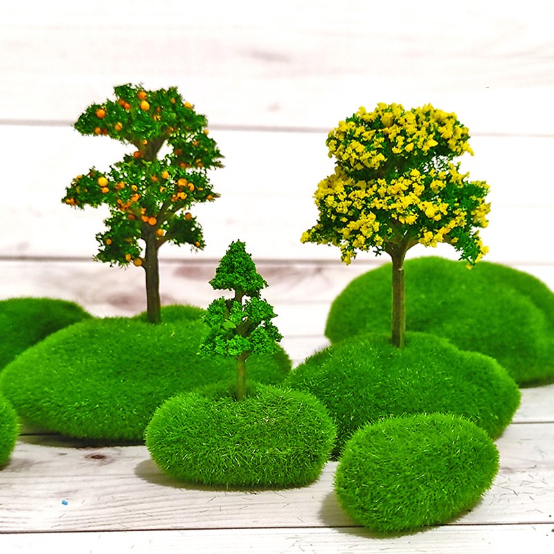 速发青苔石景假苔藓盆坪微景观草头装饰绿色青苔石树假树草地